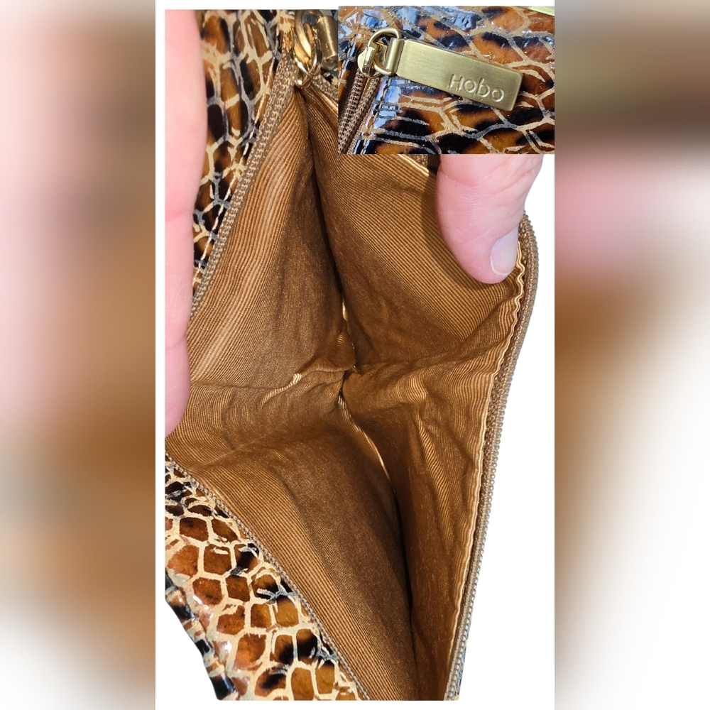Hobo Lauren Clutch-Wallet leather tiger print EUC - Picture 8 of 10